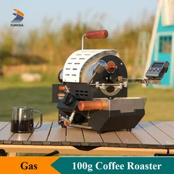 New Design Drum Coffee Bean Roasting Machine for Espresso Making Portable 120g Gas Heating Coffee Roaster Household