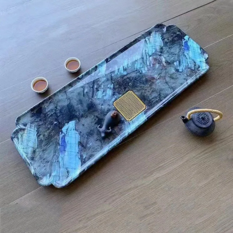 Marble Stone Tea Tray Ceremony Serving Decorative Accessories Pot Office Tea Tray Plate Tableware Bandejas Home Decorationgs