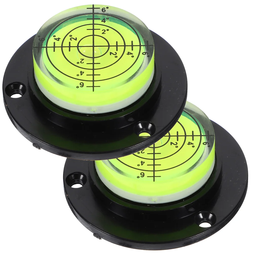 2pcs Level Bubble Circular Bubble Level Measuring Tools Mini Bubble Levels for Camera Tripod Turntable