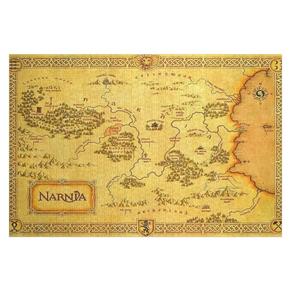 

Narnia Map Jigsaw Puzzle Personalised Name Customized Kids Gift Puzzle