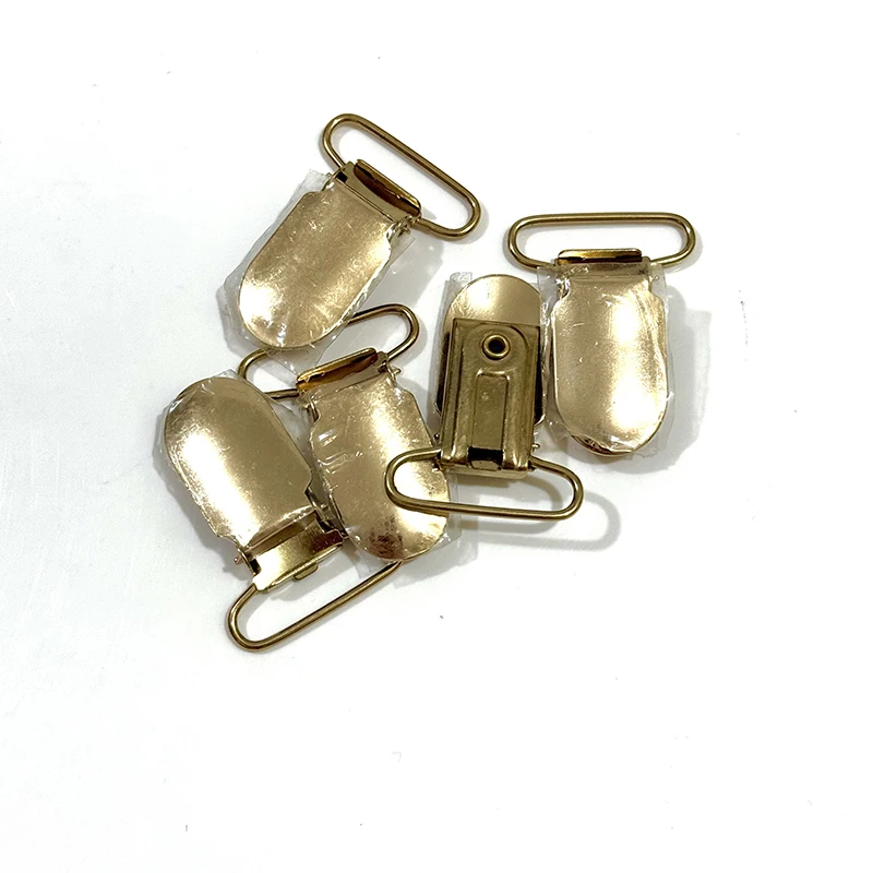 20 stks Rose goud licht goud Zilver 2.5 cm lange snavel met rubberen eend snavel gesp clip vel clip naaien koord gesp