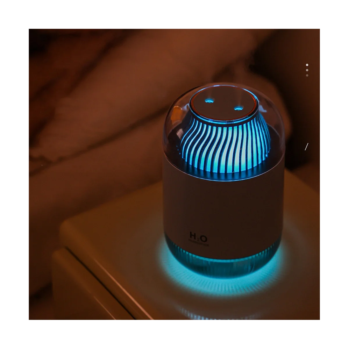 Humidifier 1000ML Rechargeable Double Spray Humidifiers with Night Light 4- Modes Air Humidifier Office -A