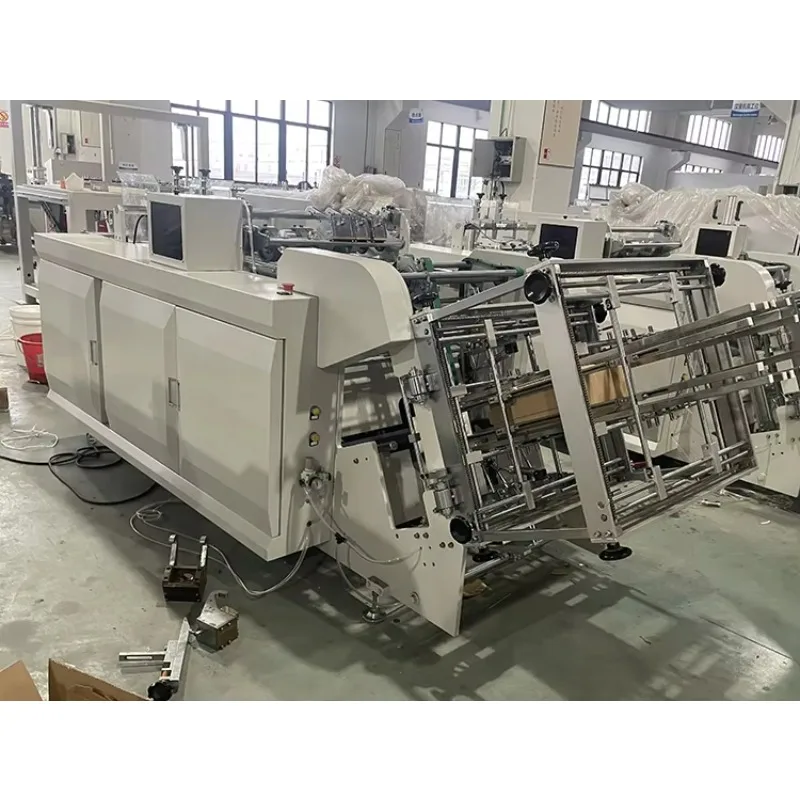 Disposable Carton Cardboard Take Away Paper Food Lunch Burger Box Side Glue Pasting Making Machine