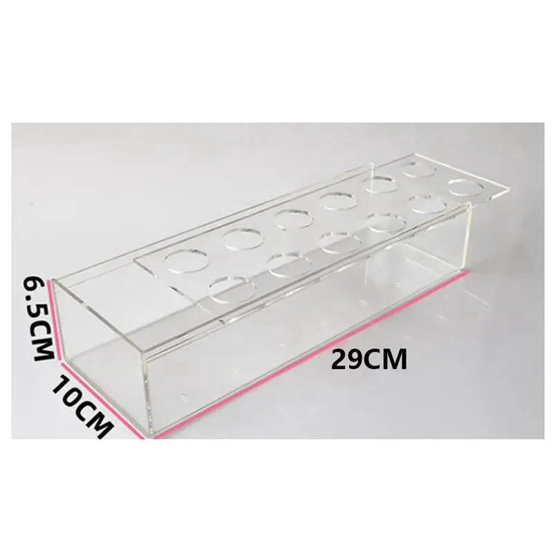 【HOT N07R】 12 Holes Clear Acrylic Flower Vase Rectangular Floral Centerpiece for Dining Table Rectangle Decorative Modern Vase