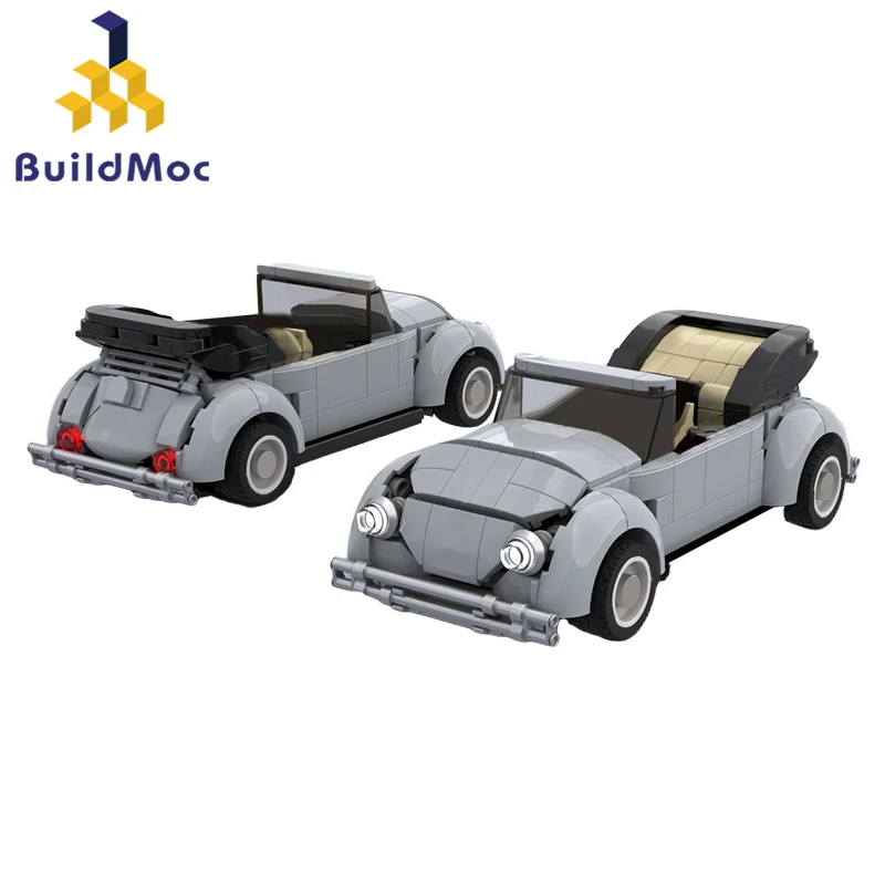 

Buildmoc City Cute Convertible Car Model MOC Set Building Blocks Kits Toys for Children Kids Gifts Toy 344PCS Bricks Citys Car