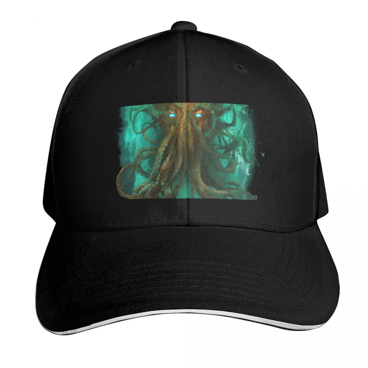 Cthulhu Baseball Cap Cotton Twill Breathable Contrast Two Tone Brim Snapback Flat Bill