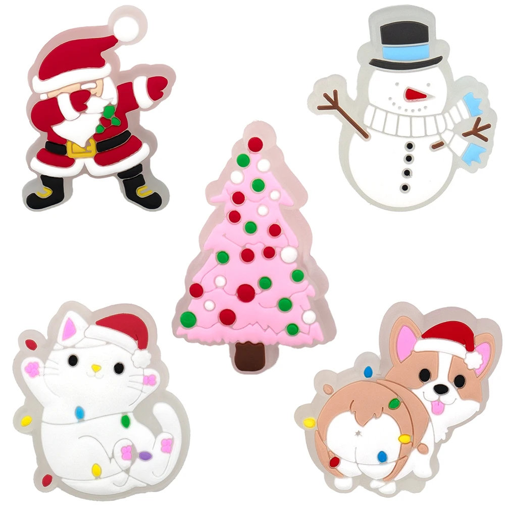 5 Stück süße LED-Schuhanhänger, Tierzubehör, rosa Herz-Katzen-Salamander-Pins für Schuhdekoration, Griff, Blumen-Schuhschnallen – Detail 10