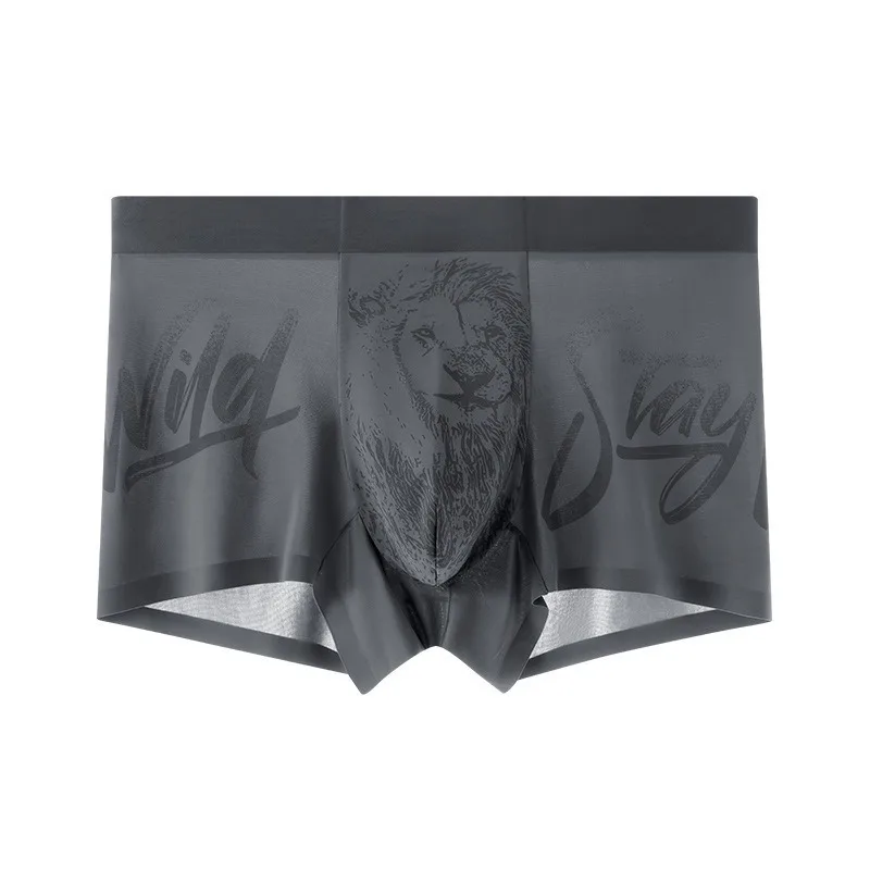 الجليد الحرير الملاكمين الرجال مثير سريعة الجافة الملابس الداخلية الصيف boxershort الرجال تنفس سراويل هدايا للرجال مريح السراويل U محدب الحقيبة #4