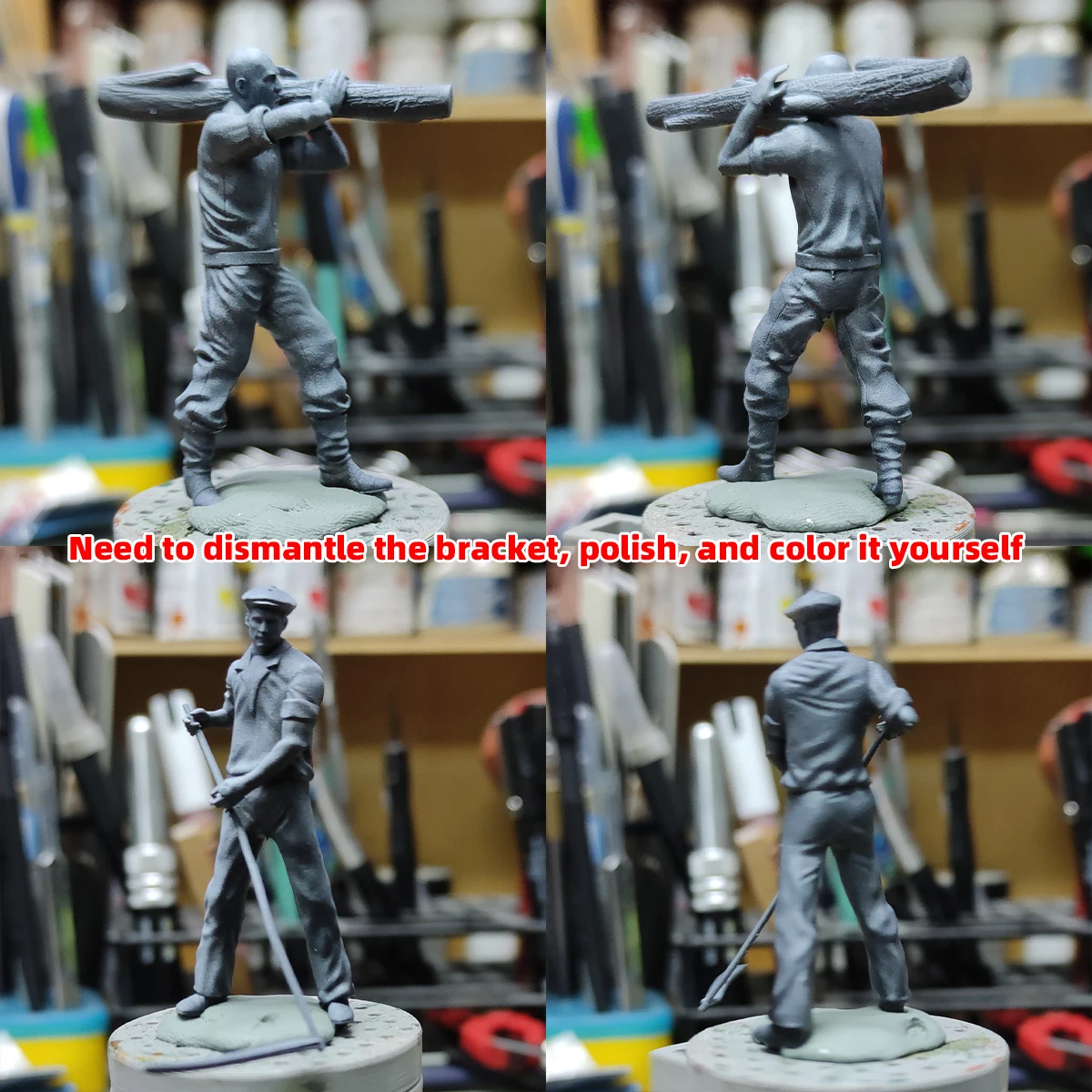 Maßstabsgetreue Miniatur-Modellbausätze Figuren Diorama Migrantenarbeiter Zivilisten Allmähliche Menschen Figurenset 1/35 1/43 1/48 1/64 1/72 1/87 Ho Z – Detail 6