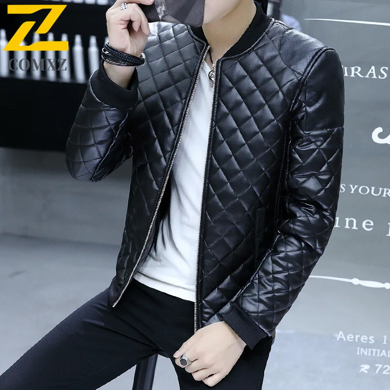 

COMXZ Men Stand Collar Jacket Multi-Pocket Coat Korean Style Fashion Business Workwear Waterproof Windproof for Outdoor 2025