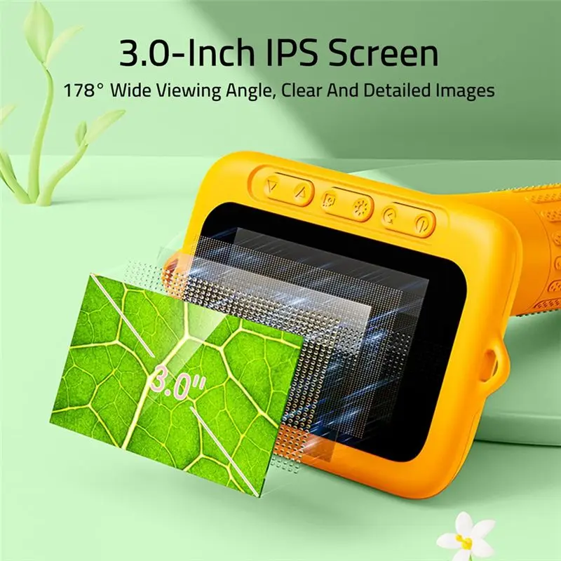 AA81-Digital 2 Inch Handheld Microscope For Children Portable Mini 1080P Children' S Microscope