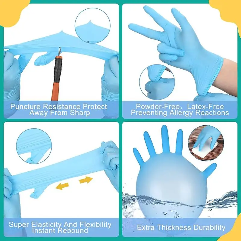 20/50PCS Kids Disposable Nitrile Gloves Students Multipurpose Latex Free Gloves for Gardening Crafting Painting Cleaning