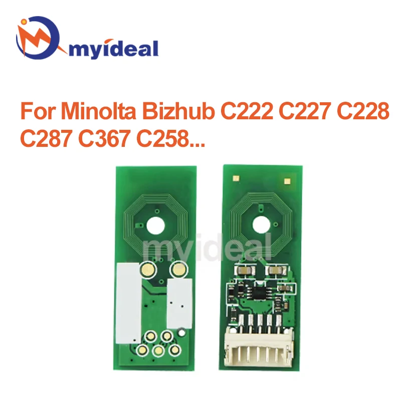 4PCS DV312 DV214 DV313 Chip For Minolta Bizhub C222 C227 C228 C287 C367 C258 C308 C368 C7528 Developing unit reset kits Printer