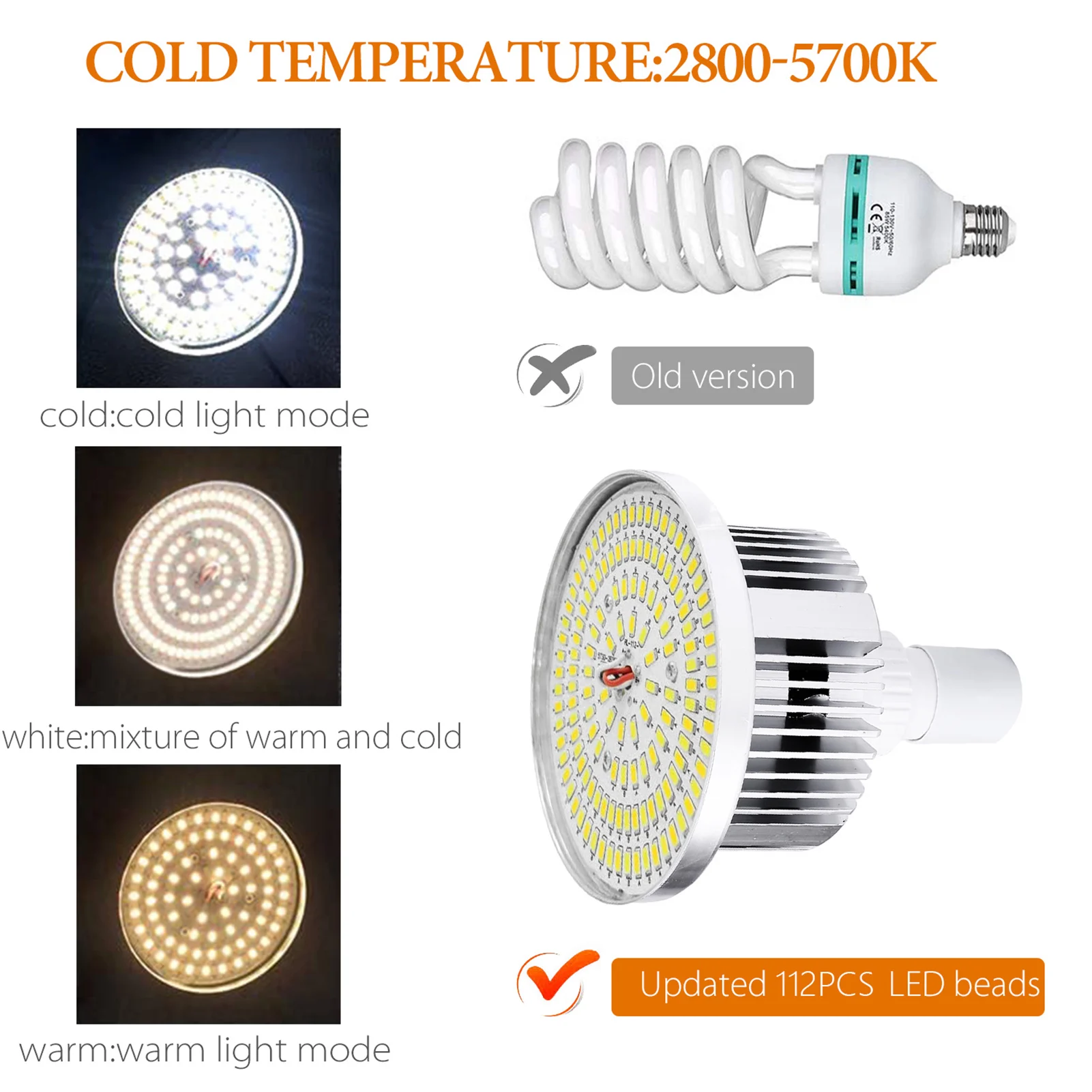 Camnoon Studio Photography Light kit Softbox Lighting Set with 85W 3000K-6000K Bi-color Temperature LED Light * 1 + 50x70cm Soft view 2