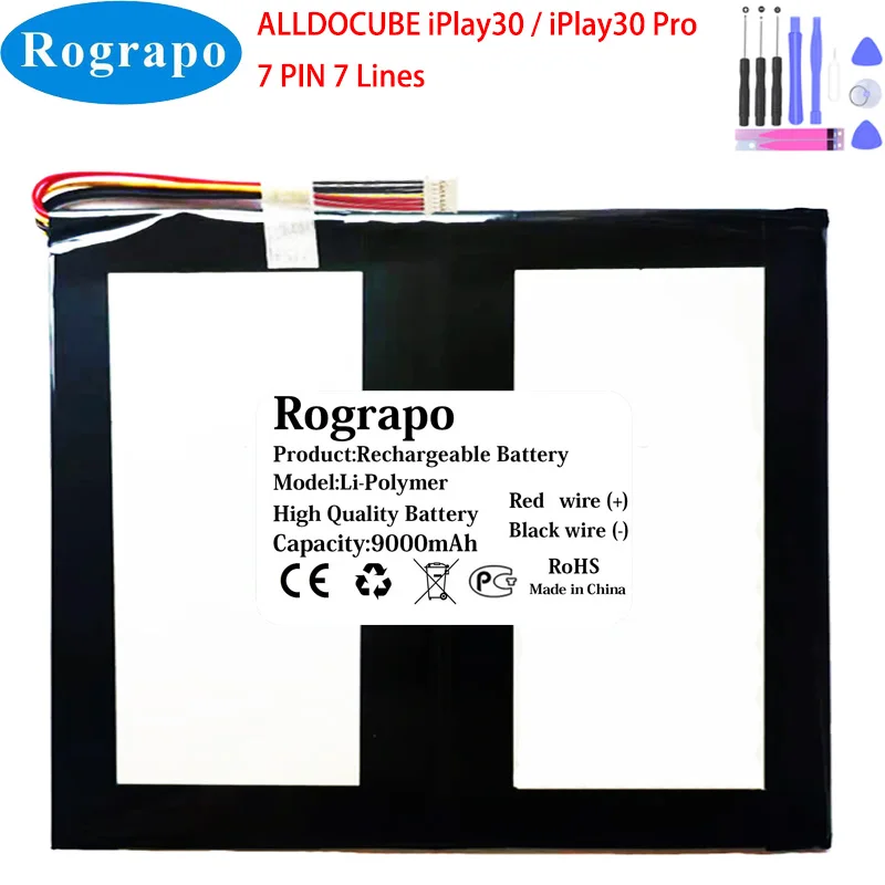 

New 3.8V 9000mAh 2962B8 Battery Alldocube Cube iPlay 30 iPlay30 Pro Tablet PC With 7-Wire Plug+Free Tools