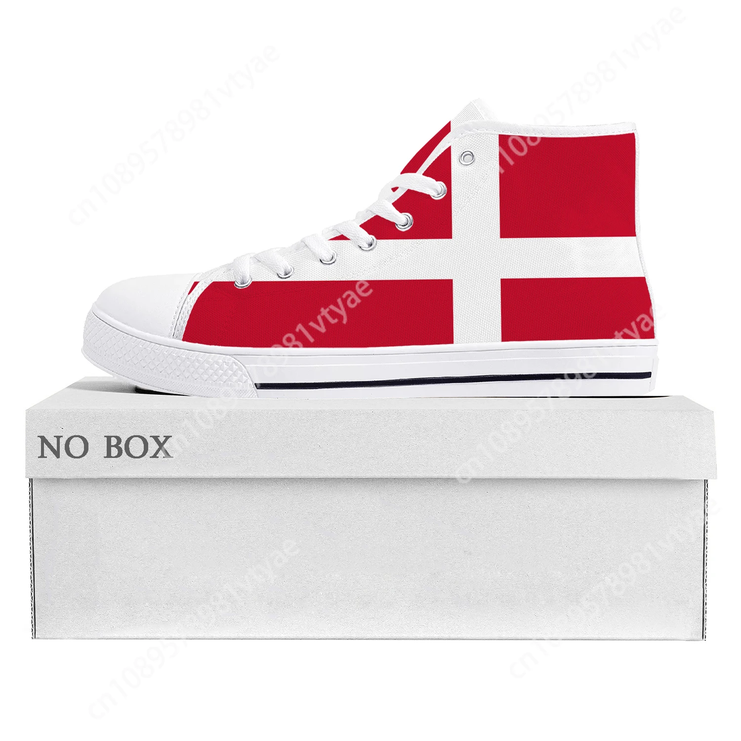 

Danish Flag High Top High Quality Sneakers Mens Womens Teenager Canvas Sneaker Denmark Casual Couple Shoes Custom Shoe