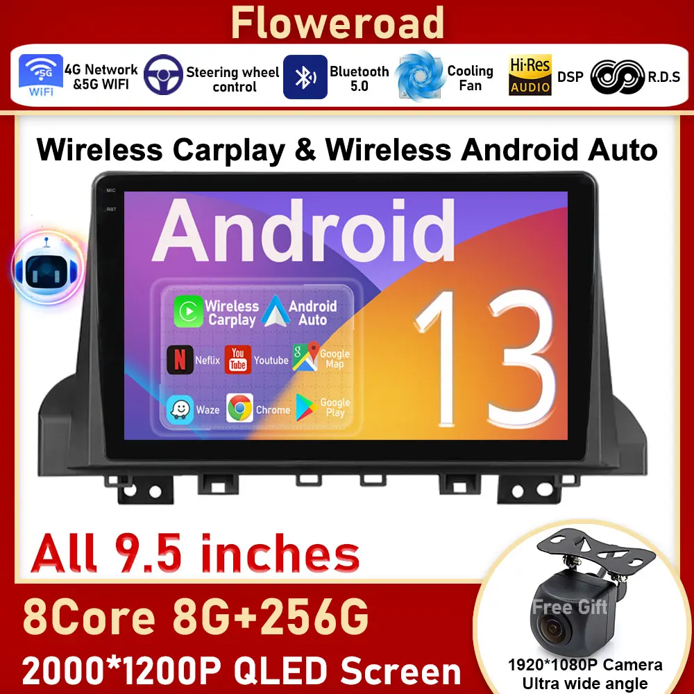 

For JAC JS4 2020 - 2023 iEVS4 2019 - 2023 Refine S4 2018 - 2022 Android Car Radio Multimedia Video Player GPS Carplay Screen