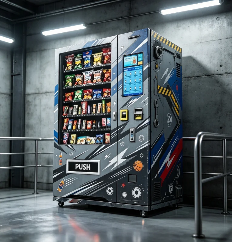 24h Combo Snack Beverage Vending Unit Custom Self-service Retail Machine Integrated With Cash Payment Module