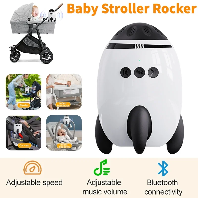 

Портативное устройство для укачивания и успокоения младенцев, беспроводное, с Bluetooth, вибрацией и успокаивающей музыкой ﻿