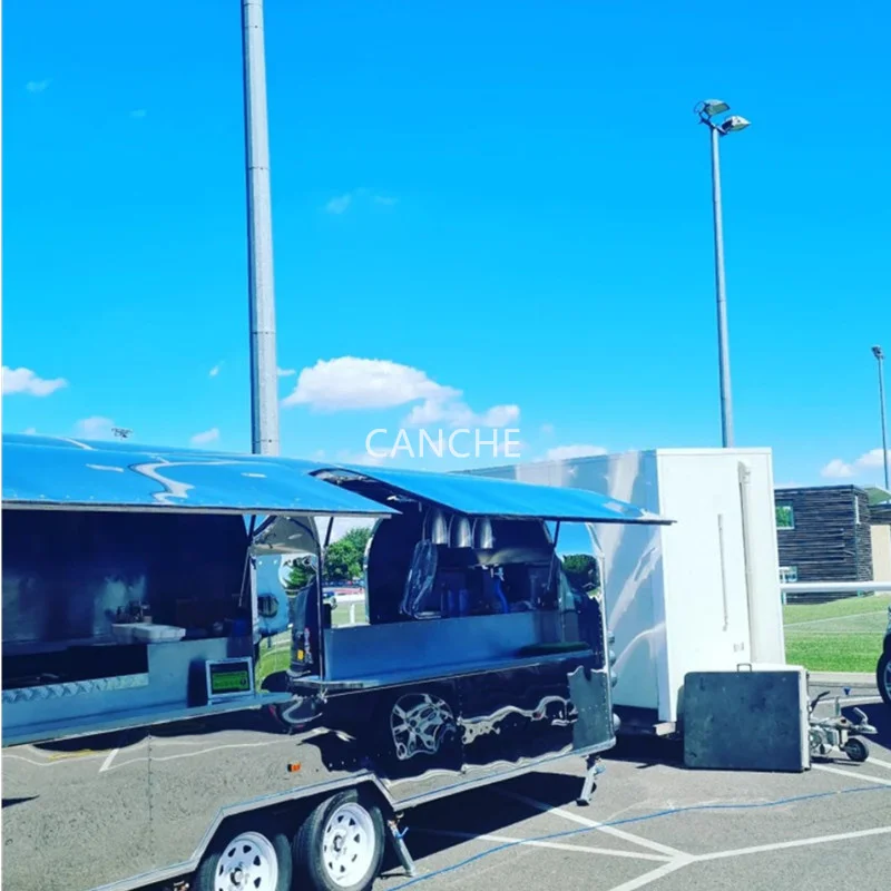 Mobile Catering Food Trailer Business Stainless Steel Food Truck with Full Kitchen United States