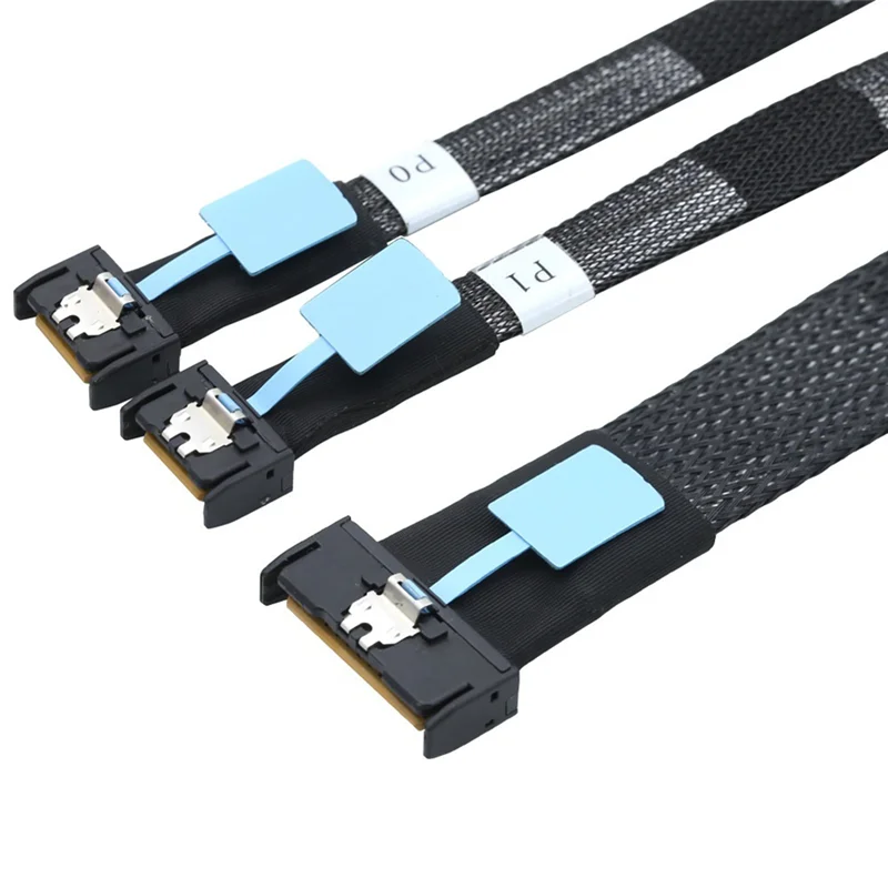 

Кабель-переходник BAAE Gen5 Mclo X8 Gen5 MCIO X8 к двойному серверному кабелю MCIO X4 для ПК SATA 3.0 U.2 Oculink Pcie Sata Кабель 0,5 м
