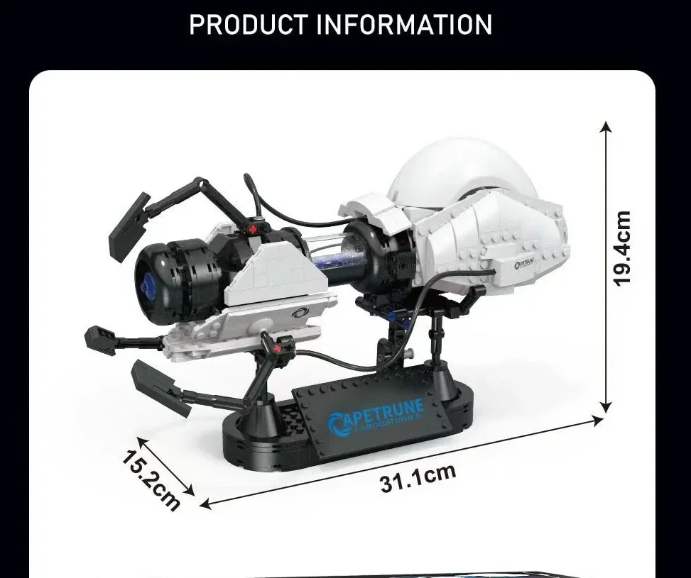 

MOC High-tech Portaleds GLaDOS Building Blocks Model portaleds Gun Intelligences Bricks DIY Assembled Toy Children Xmas Gift