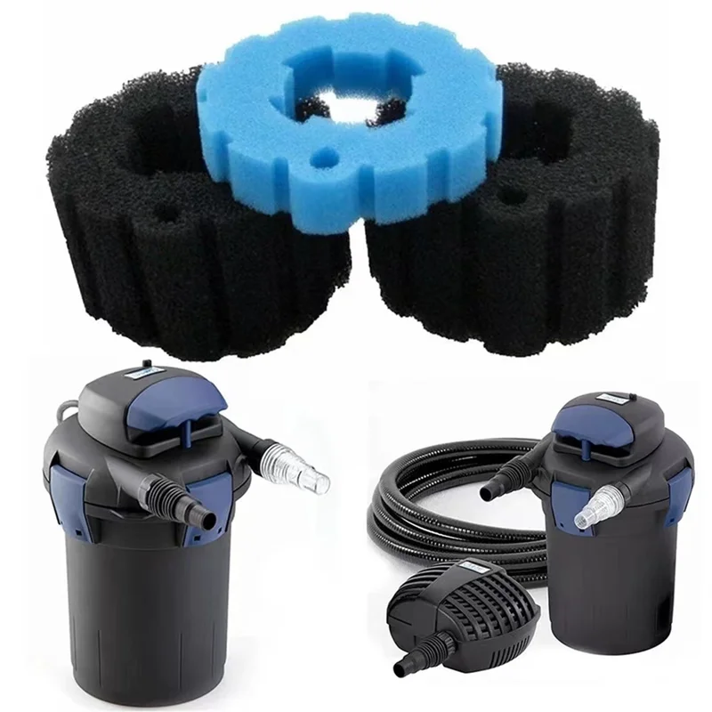 A99X-1Set إسفنجة مرشحة استبدال شفط الإسفنج تصفية أدوات شفط مياه الصرف الصحي الإسفنج الأسود والأزرق