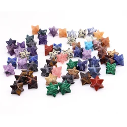 13mm Merkaba Star Natural Quartz Stone Wiccan Reiki Healing Crystal Energy Chakras Gemstone Protection DIY Jewelry Making Crafts