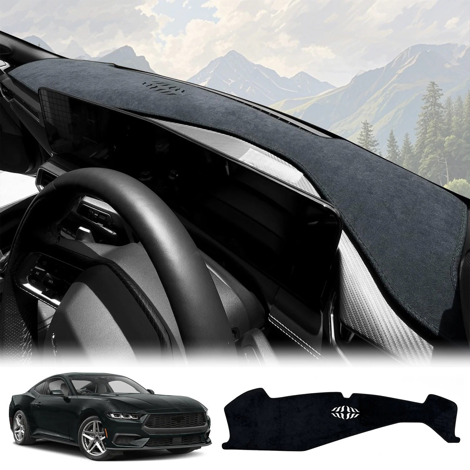 

for Ford Mustang 2024-2026 2025 Car Dashboard Mat Dash Mat Dashmat Sunshade Protective Carpet