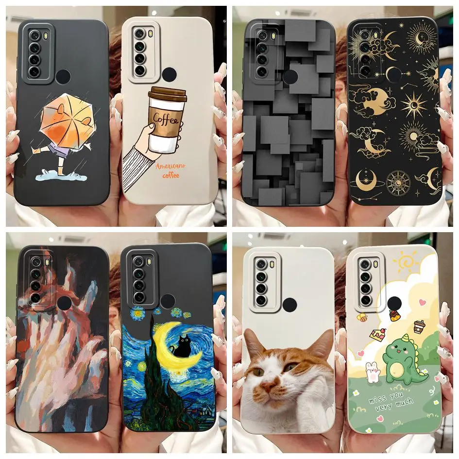 For Xiaomi Redmi Note 8 8T Case Fashion Painted Camera Protection Square Silicone Coque Soft Cover For Redmi Note8 Note8T Fundas
