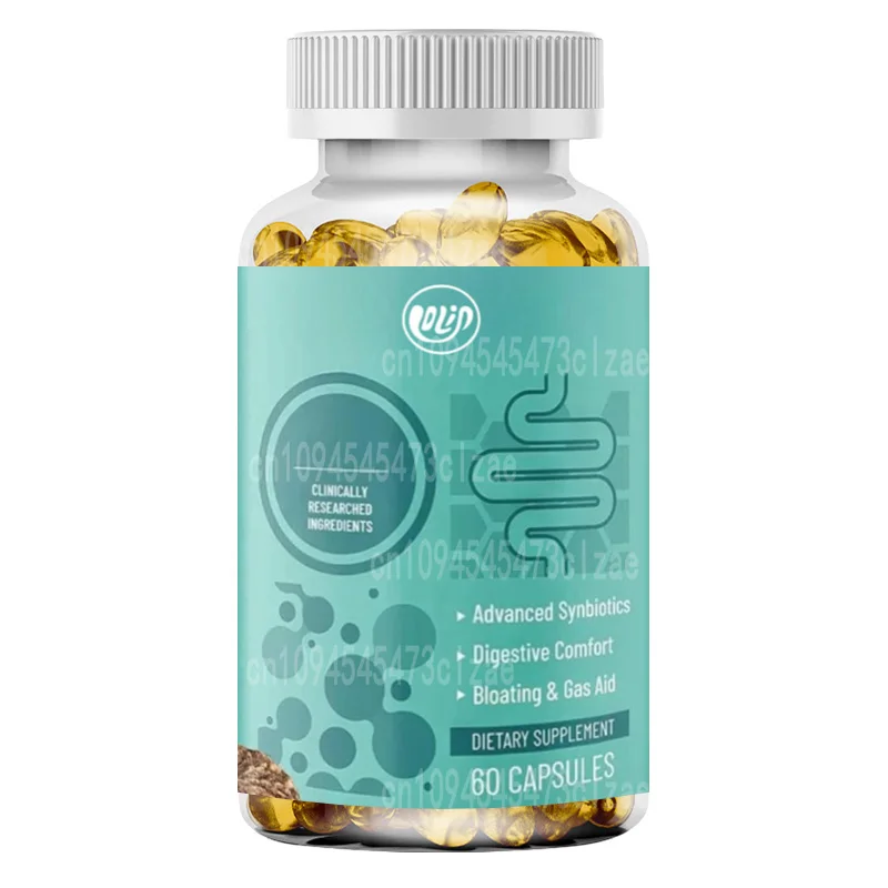 Probiotics Used for Intestinal Health and Bloating Relief, Enzymes and Probiotics Promote Digestive Health -60 Capsules