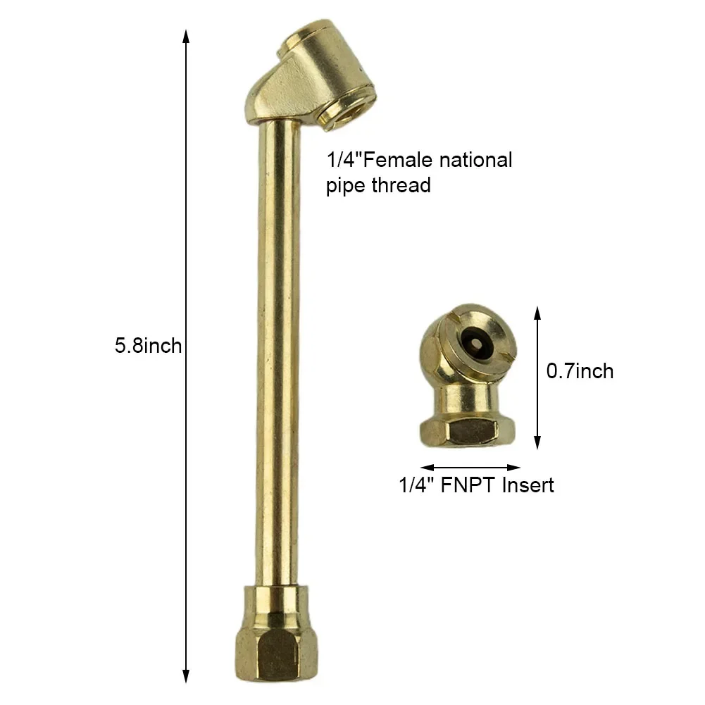 

1SET 1/4 Portable Air Grip Inflator Dual Head Chuck Tire Tool For Motorcycles For Car Brass Material Anti-corr-osion High Streng