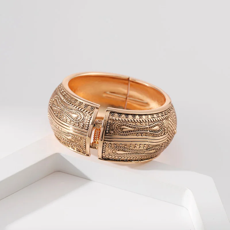 Gypsy Geometric Patterns Vintage Retro Metal Cuff Bracelet Bangle For Her Christmas Paar Gift image 5