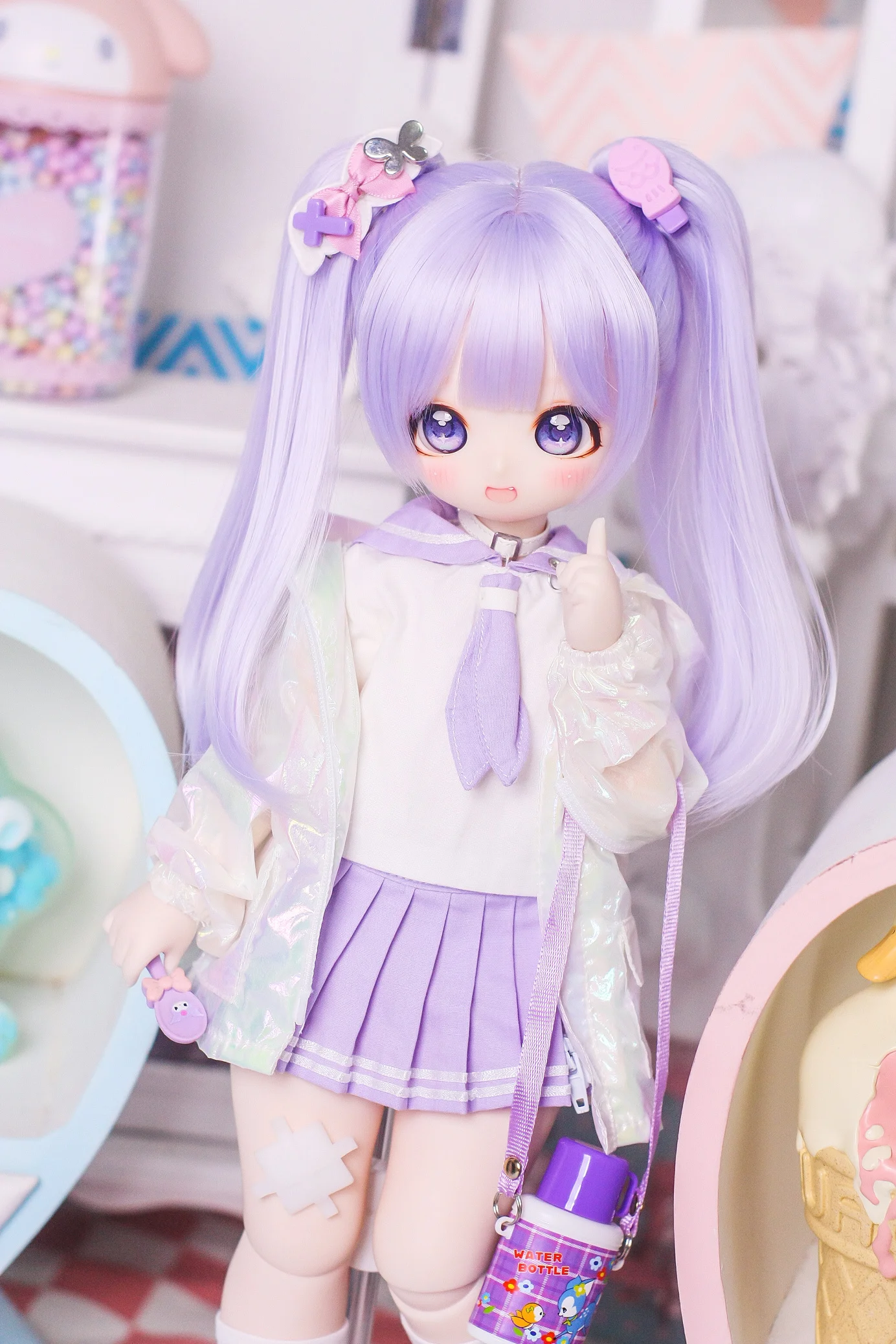 BJD doll clothes suitable for 1/4 size cute doll clothes sailor BJD doll clothes suit set doll accessories (5 points)