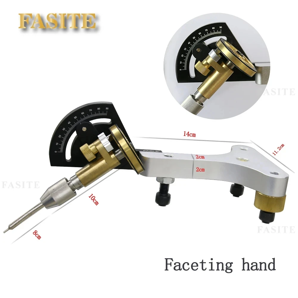 Faceting Hand with Index Wheels of 96 and 64 for Faceting and Polishing Gemstone for Lapidary Machine