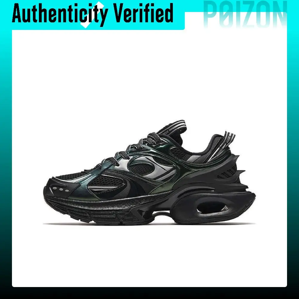 Anta Abrasion Resistant Low top Casual Shoes Men's Black Silver 112438896-1