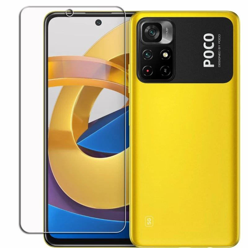 2Pcs Original Protective Tempered Glass For Xiaomi Poco M4 Pro 5G NFC 6.6"  PocoM4 M4Pro  Phone Screen Protector Cover Film image 2