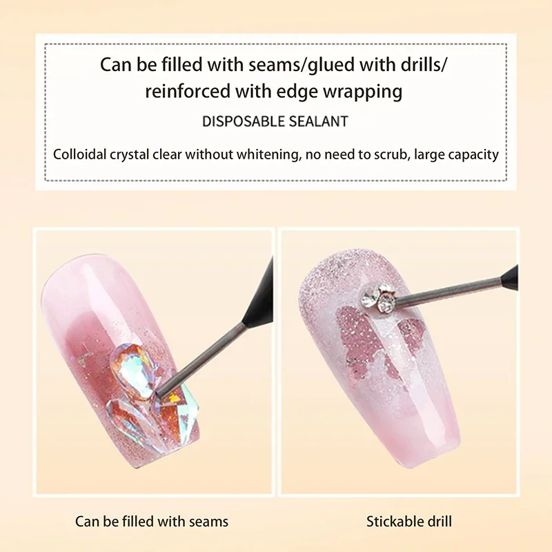 กาวติดเล็บ 10 มล. สำหรับติดอุปกรณ์ตกแต่งเล็บ 3 มิติ DIY แรงยึดติดสูงพิเศษ ไม่ต้องทำความสะอาด ปิดขอบเล็บ