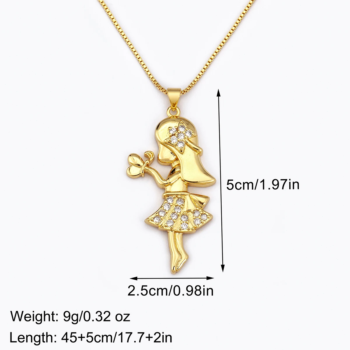 Nidin رائجة البيع لامعة كريستال الزركون فتاة بوي سحر قلادة قلادة للذكور والإناث الأزواج عيد الحب مجوهرات الأزياء