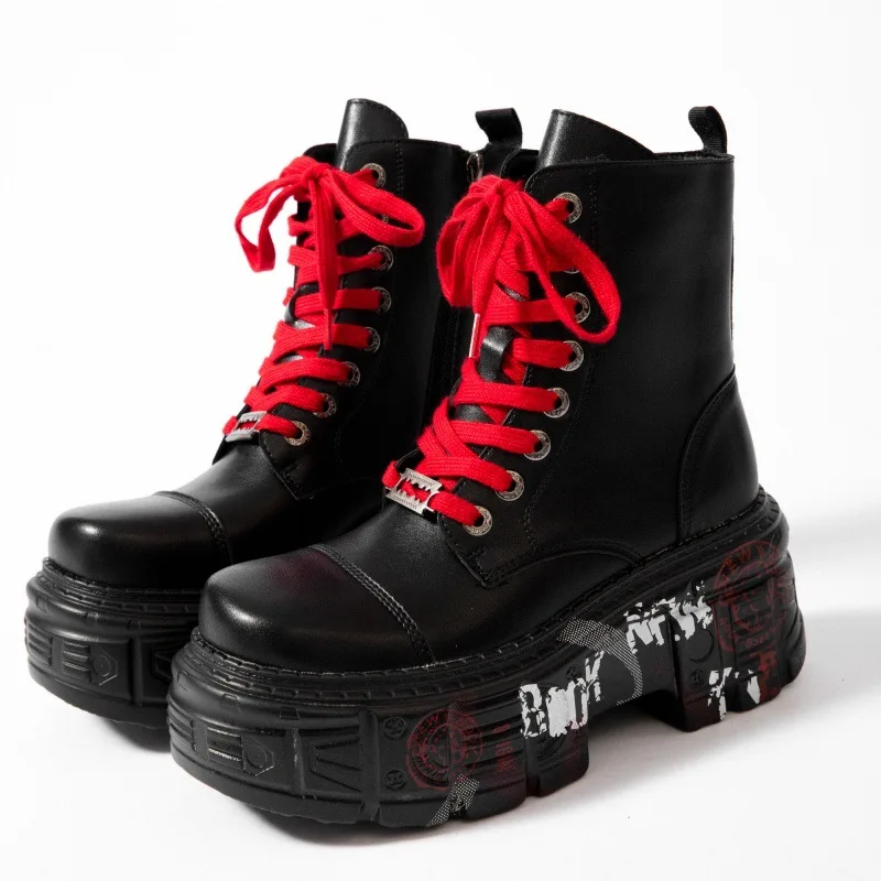 

Женские ботинки, весна-осень 2023, новая обувь на платформе с граффити, индивидуальная обувь, мужские короткие ботинки в готическом стиле в стиле панк
