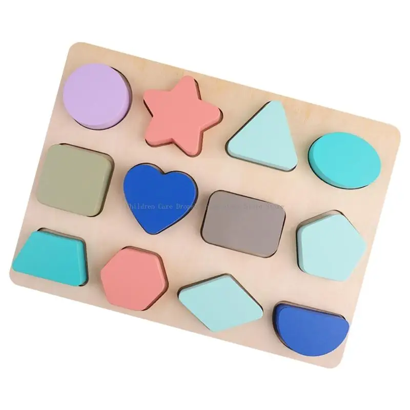 Drewniane puzzle kształt pasująca kolorami zabawka dla malucha przedszkolak wzmacniająca umiejętności poznawcze wczesna edukacja