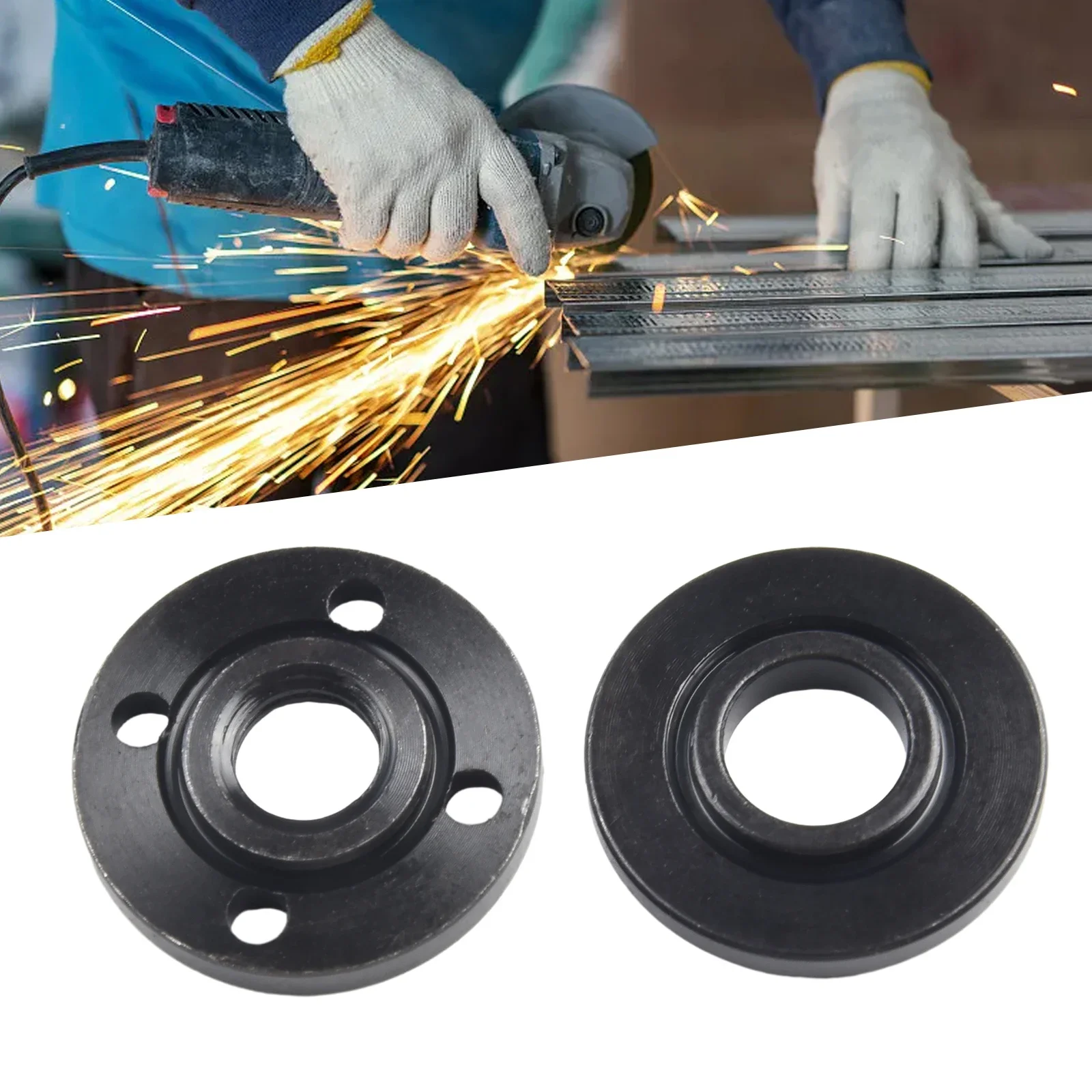 

Black Flange Nut Replaces Assembly M14 Thread Replacement Inner Outer Set Flange Nut Set Tools High Quality Hand Tools