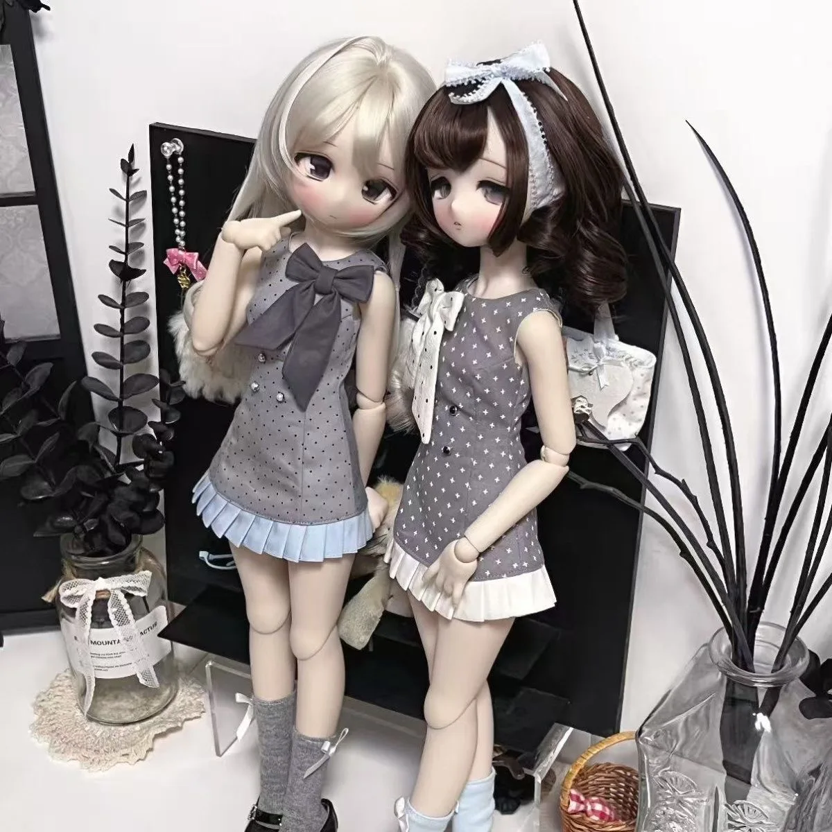BJD doll clothes suitable for ob22 ob24 azone 1/4 size Winter little tits clothes set doll accessories (3 points)