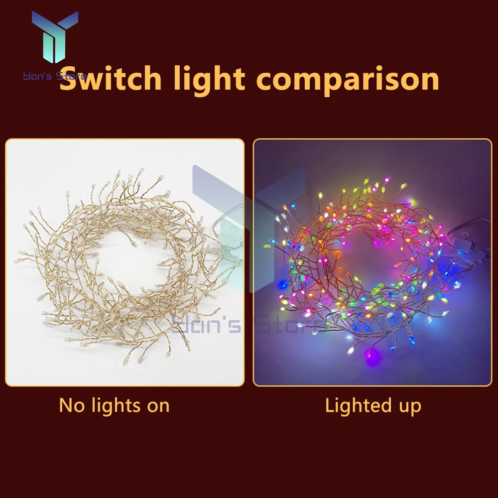 Candelabro de techo inteligente LED RGB, luces de cadena de decoración del hogar impermeables, pantalla de imágenes DIY, Control por aplicación de ritmo musical