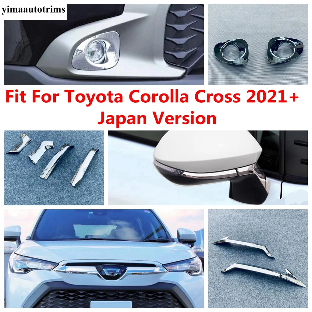 

Front Fog Lamp Light / Rearview Mirror / Middle Grille Strip Cover Trim For Toyota Corolla Cross XG10 2021 - 2024 Japan Version