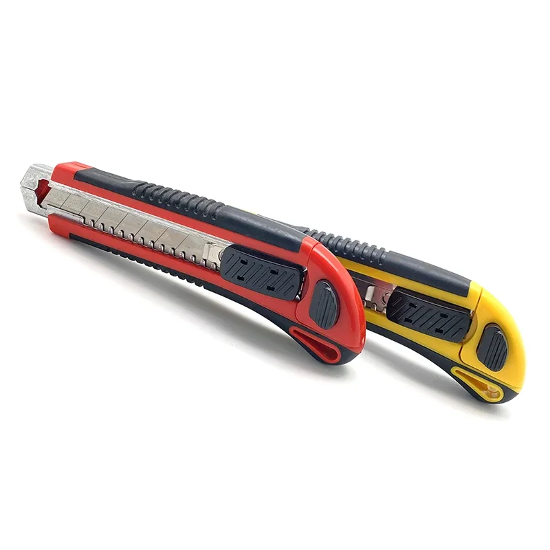 Imagem -03 - Cortador de Caixa Resistente Retrátil Faca Utilitária Lâminas de Pressão de Plástico Rx30837 de 18 mm de Largura Corte Afiado de Aço Carbono com Trava Automática