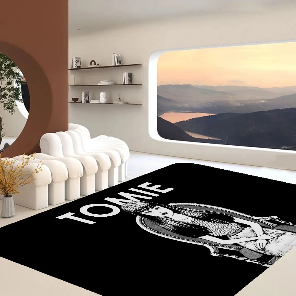 

Japanese Horror Anime Floor Mat Bathroom Mat Kids Room Bedroom Decoration Balcony Anti-Slip Doormat Living Room Bedside Rugs