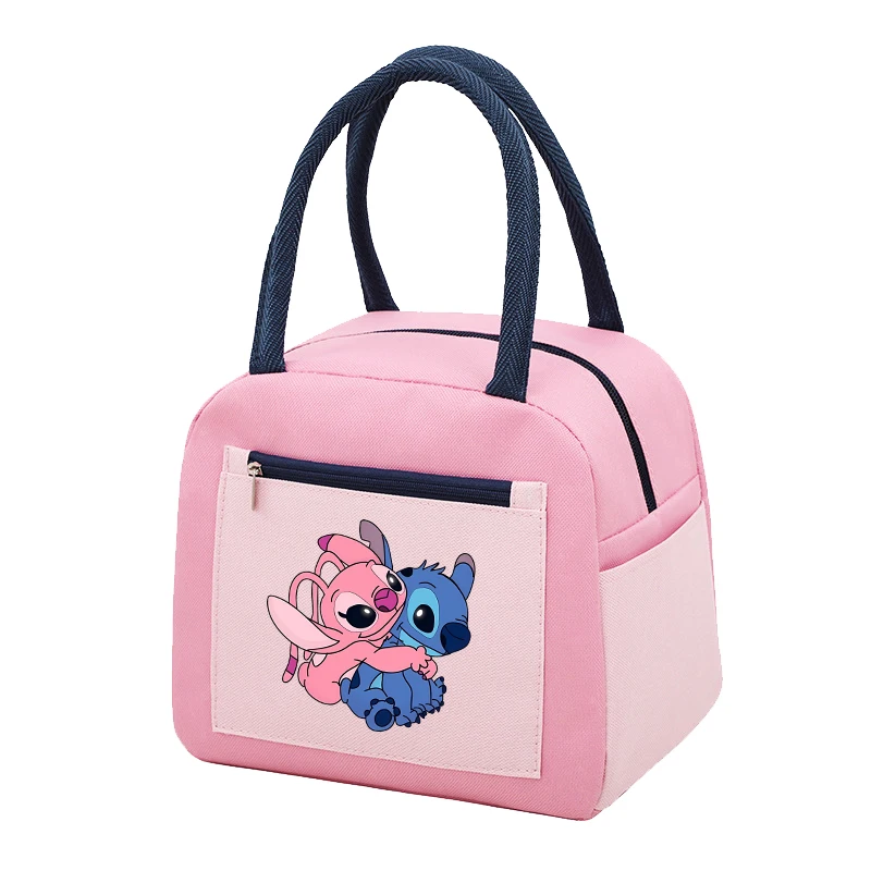 Borsa per il pranzo Disney Stitch Borse per scaldavivande stampate con cartoni animati anime Borsa per cellulare Borse per picnic all\'aperto di