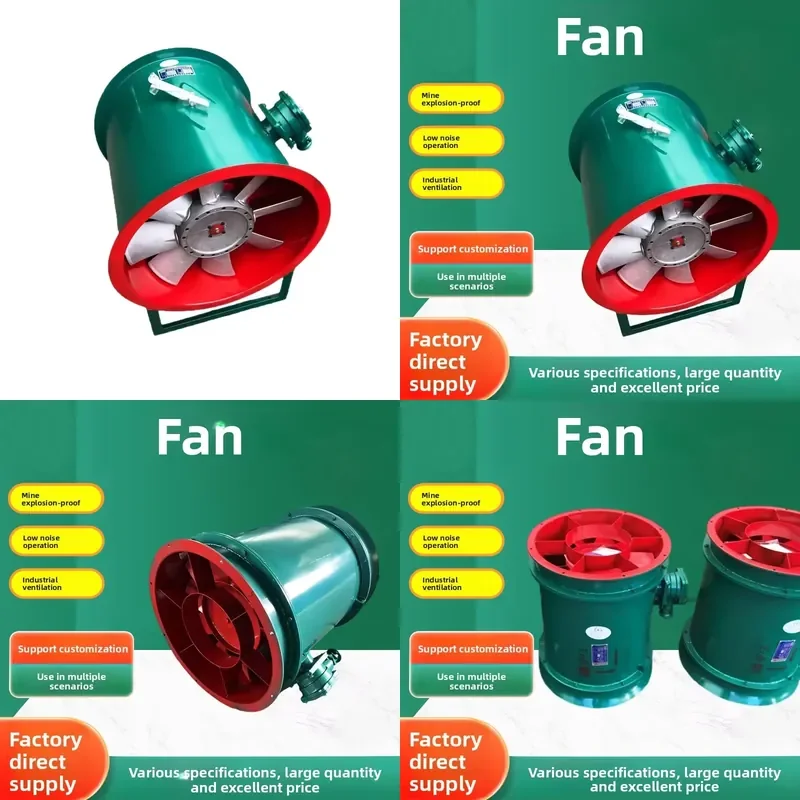 for SDF Tunnel Axial Flow Fan Mine Flameproof Press In Type Local Ventilation Explosion Proof with Customized Support