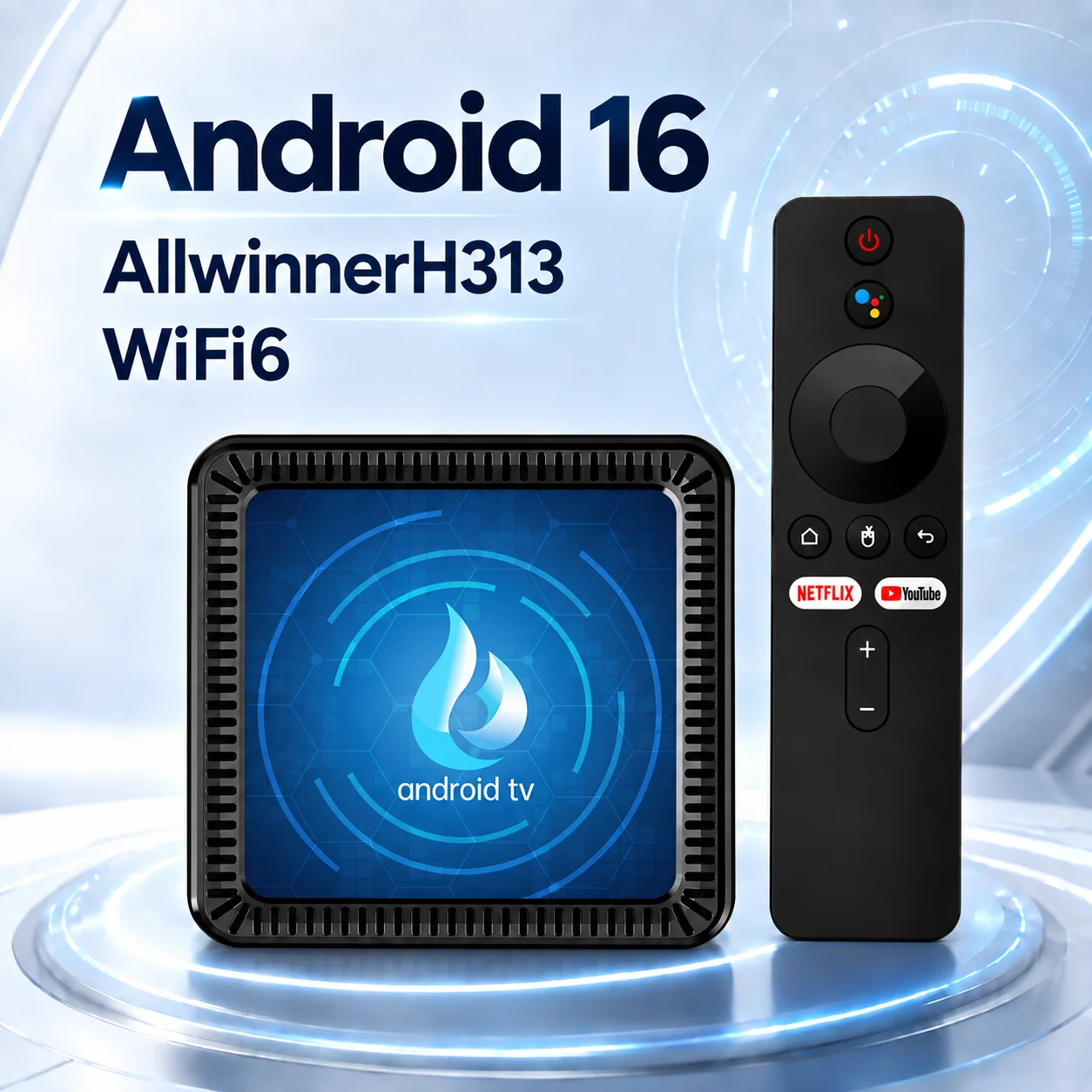 Allwinner H313 Smart TV Box Android 16 BT5.0 4K 3D Voice Control RAM 4GB 8GB ROM 32GB 64GB 128GB 256GB Set Top Box Media Player